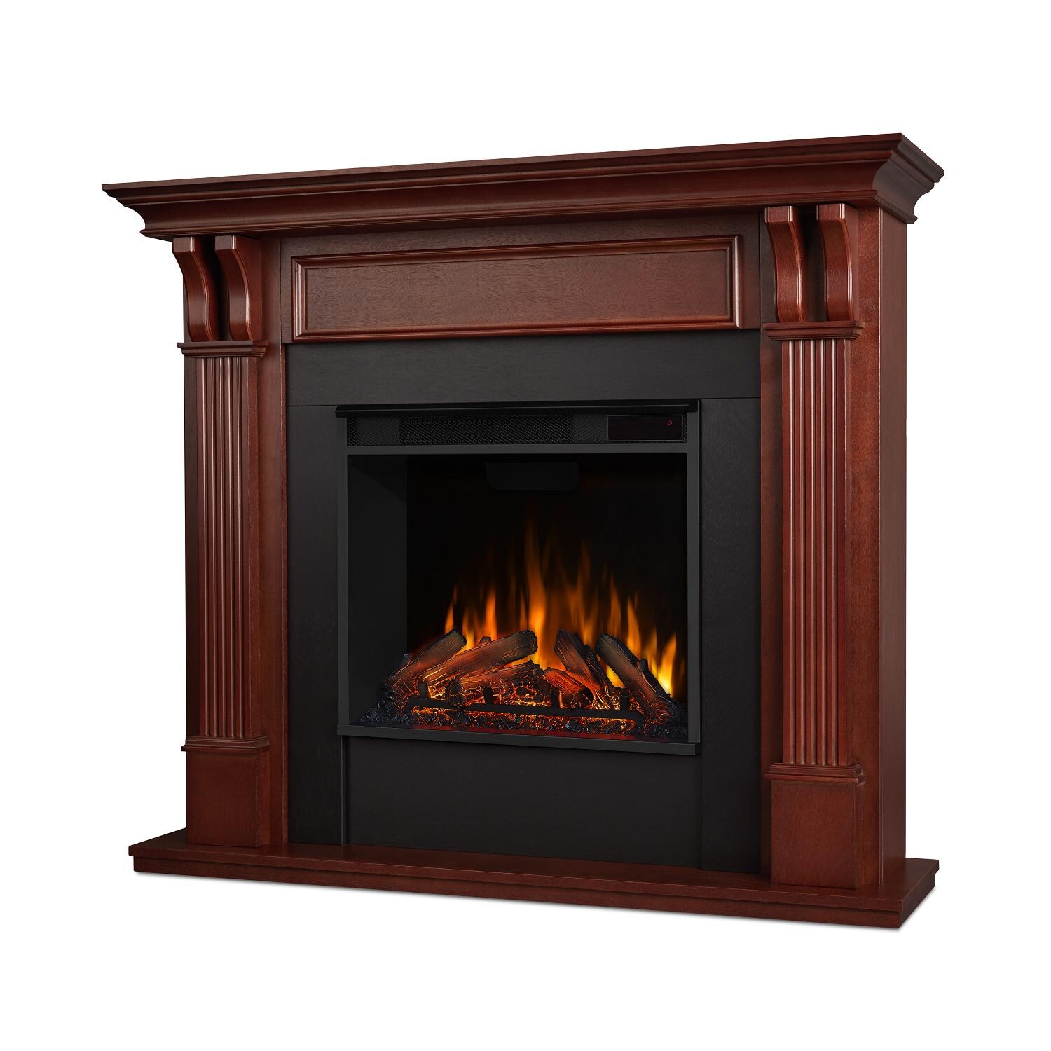 Real Flame - 7100E-M - Ashley 48-Inch Electric Fireplace With Mantel - Mahogany - Front thumbnail