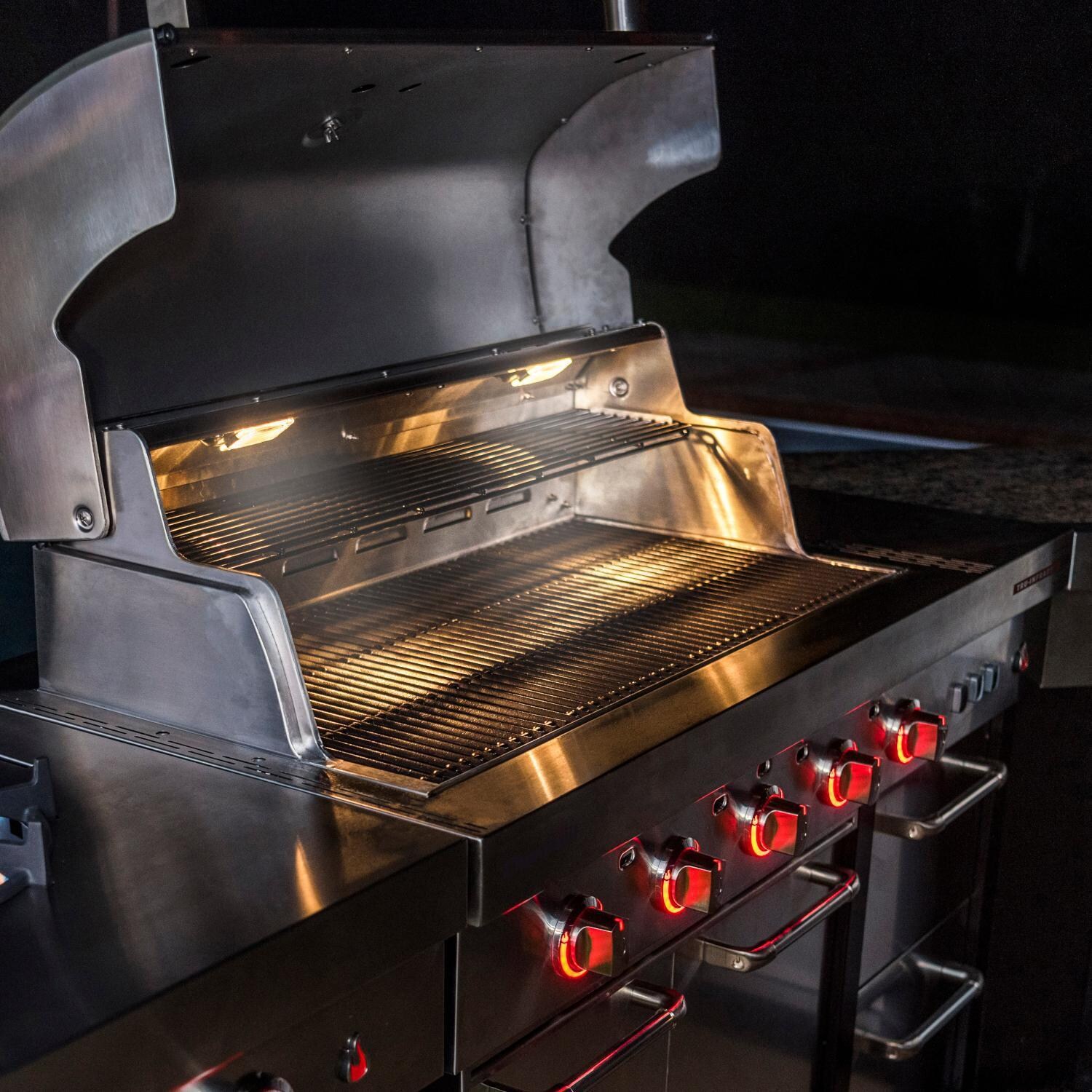 Charbroil 463246118 Medallion Series Modular Outdoor Kitchen Amplifire 5-Burner Gas Grill - Grill Lights thumbnail