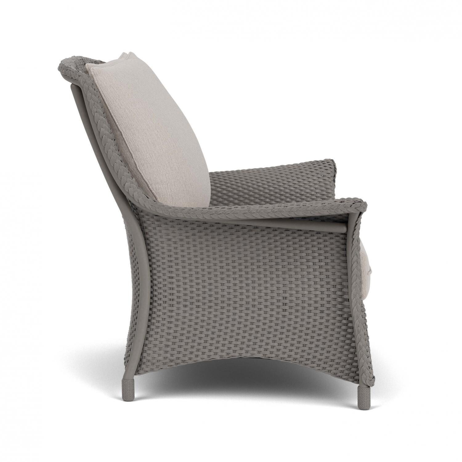 Lloyd Flanders Mandalay Chair and a Half in Pewter Finish with Remy Cloud Fabric - Side thumbnail
