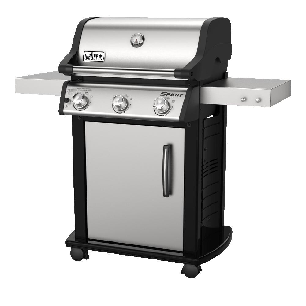 Weber - 46502001 - Spirit S-315 Freestanding Propane Gas Grill - Stainless Steel - Angled Left thumbnail