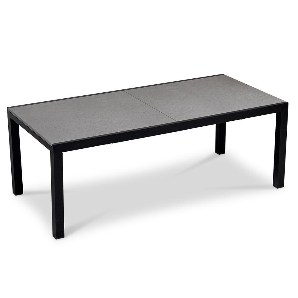 Chloe Bay 9 Pc Aluminum Extendable Dining Set in Black/Concrete by Lakeview - Table - White Background thumbnail