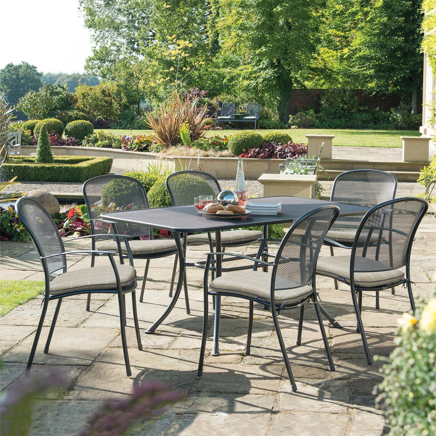 Caredo 7 Pc Steel Dining Set By KETTLER - Patio - Lifestyle thumbnail