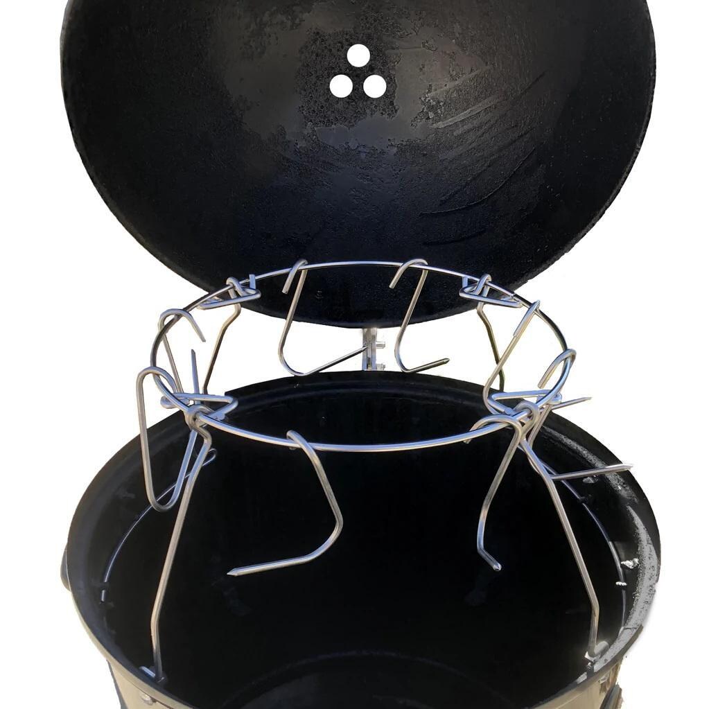 Pit Barrel Cooker WSM1001 Hanging System For 18-Inch Weber Smokey Mountain - Hanging System Placed on Cooker thumbnail