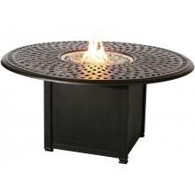 Signature 52 Inch Propane Fire Pit Chat Table By Darlee - Antique Bronze image