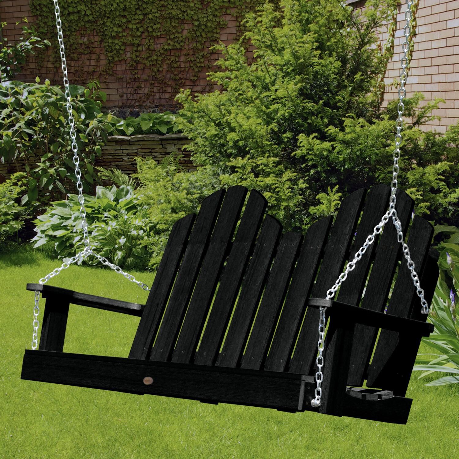 Lakeview Paradise Key 4-Foot Porch Swing - Black thumbnail