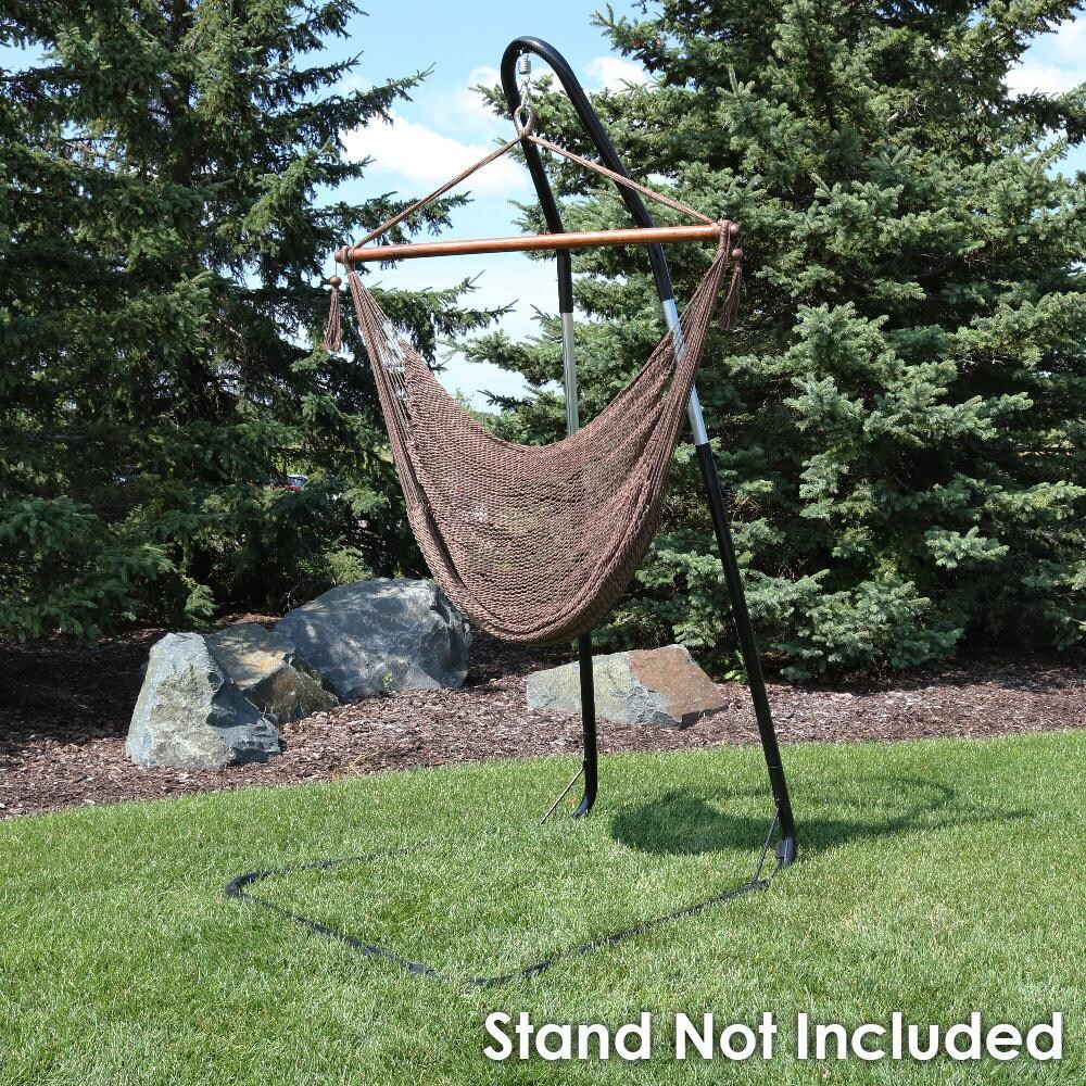 Ultimate Patio Extra Large Hanging Caribbean Hammock Chair - Mocha - Lifestyle thumbnail