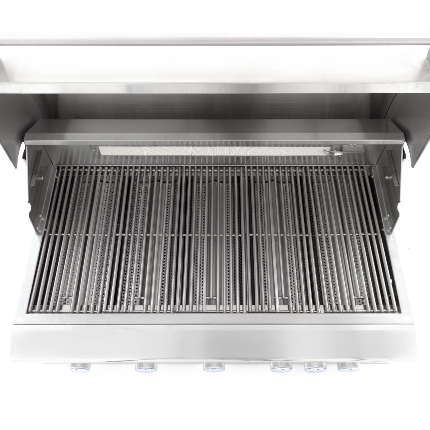 Blaze Limited Edition 40-Inch 5-Burner Built-In Gas Grill With Rear Infrared Burner - Top View of Cooking Grates thumbnail