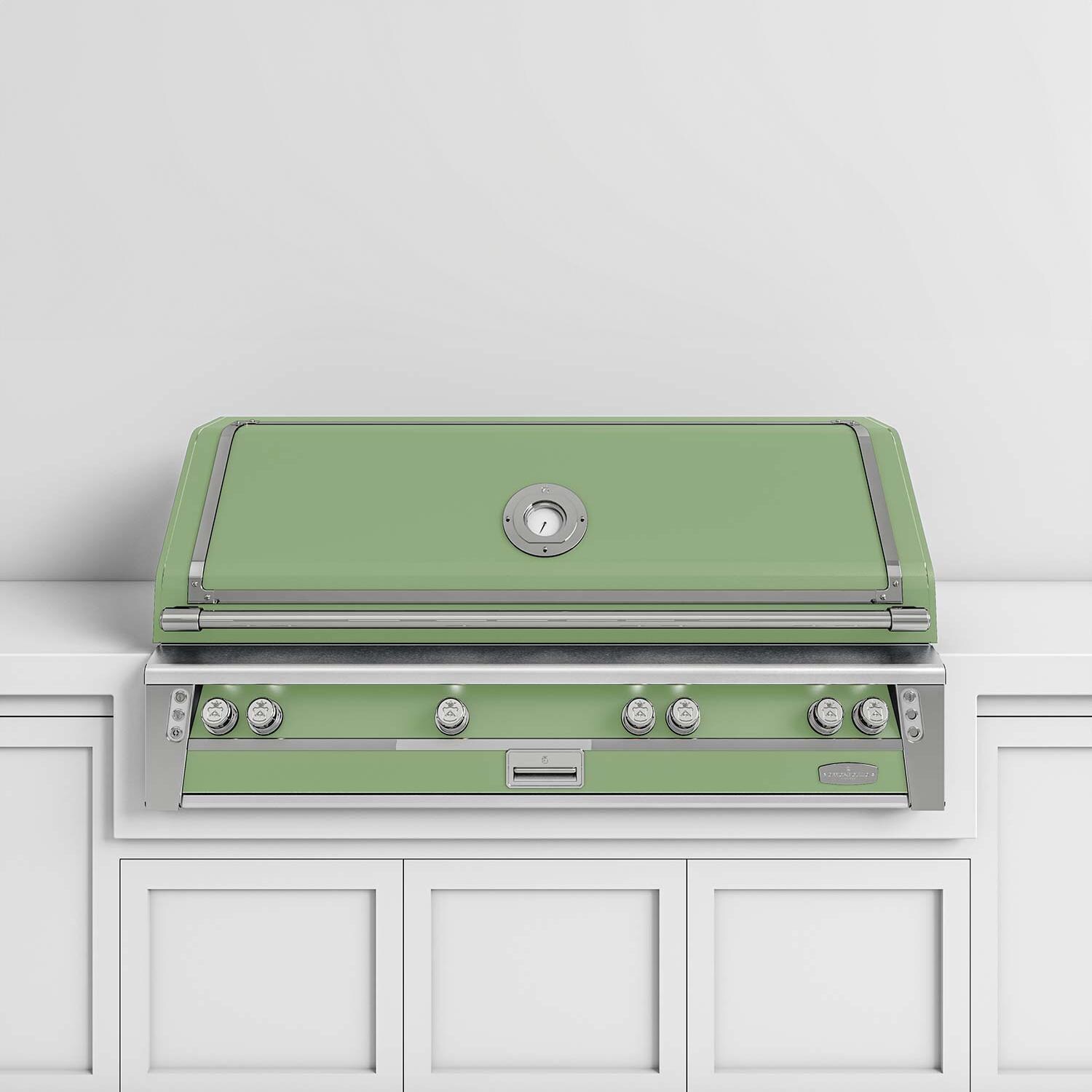 Officine Gullo BBQ56BI03 56-Inch OG Professional Propane Grill in Matcha - White Background thumbnail