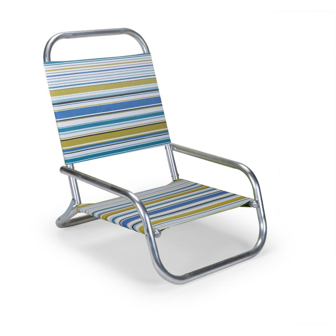 Sun And Sand Folding Aluminum Beach Chair By Telescope Casual - Coastline thumbnail