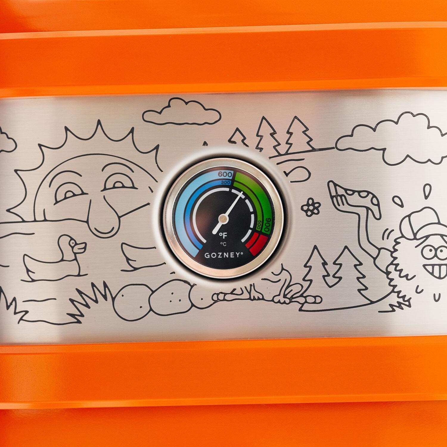 Matty Matheson x Gozney GTPOGUS1225 Limited-Edition Tread Portable Propane Pizza Oven - Orange - Temperature Gauge - Detail thumbnail