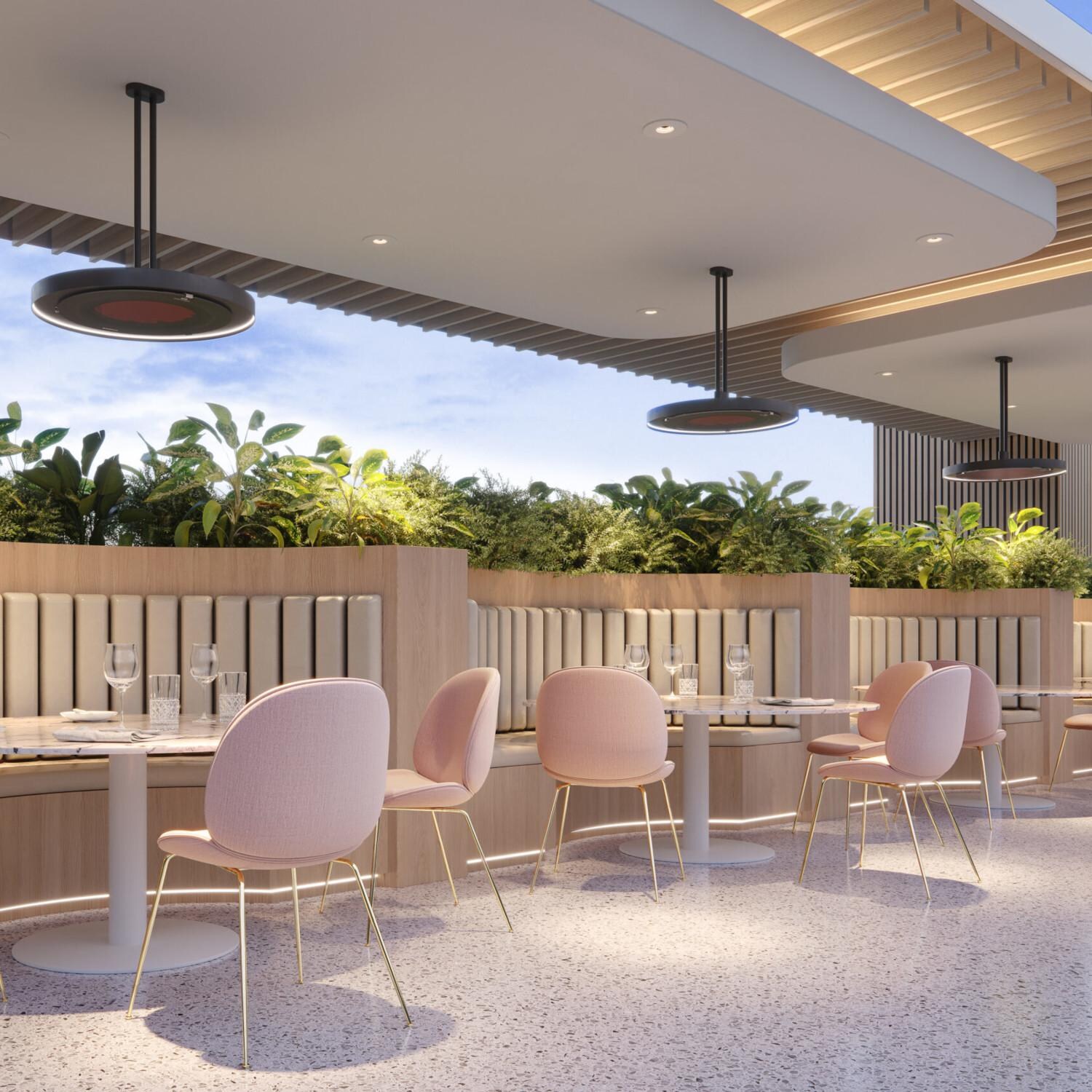 Bromic Heating BH0920001-1 Eclipse Smart-Heat 28-Inch 2900W Dual Element 240V Electric Infrared Heater W/ Twin Pole - Lifestyle thumbnail