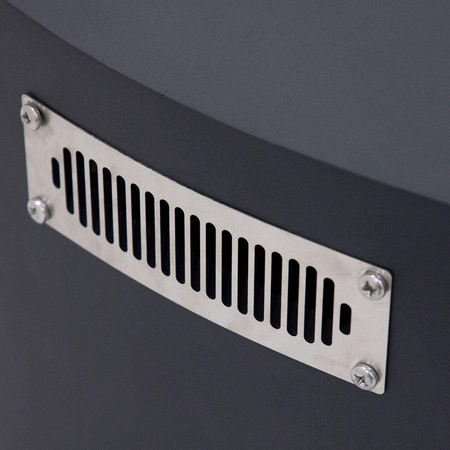 Elementi OFG311DG-LP Pacaya 43-in Liquid Propane Concrete Fire Table with Hidden Tank in Dark Grey - Vent - Detail thumbnail