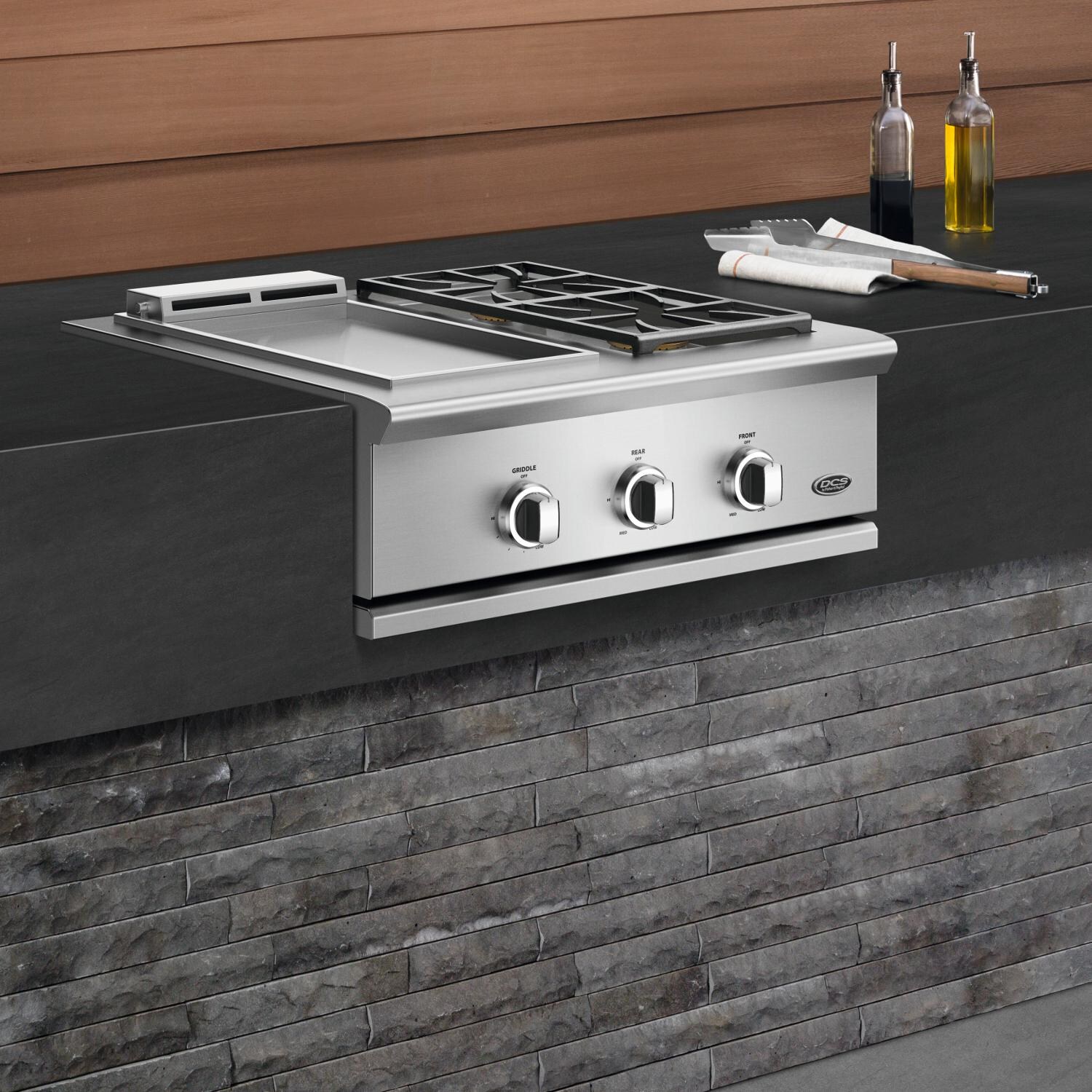 DCS Series 9 30Inch Propane Double Side Burner with Griddle GDSBE1