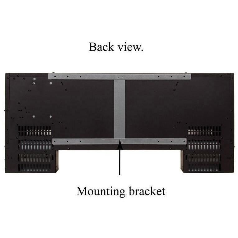 Celsi GL2029USC Curved Electric Wall Mount Fireplace Back View thumbnail