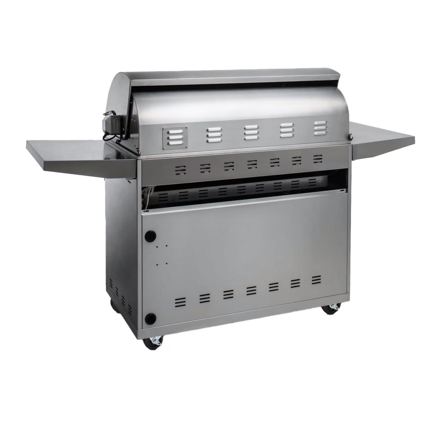 Blaze Professional LUX 44-Inch 4-Burner Natural Gas Grill w/ Rear Infrared Burner - Rear - White Background thumbnail