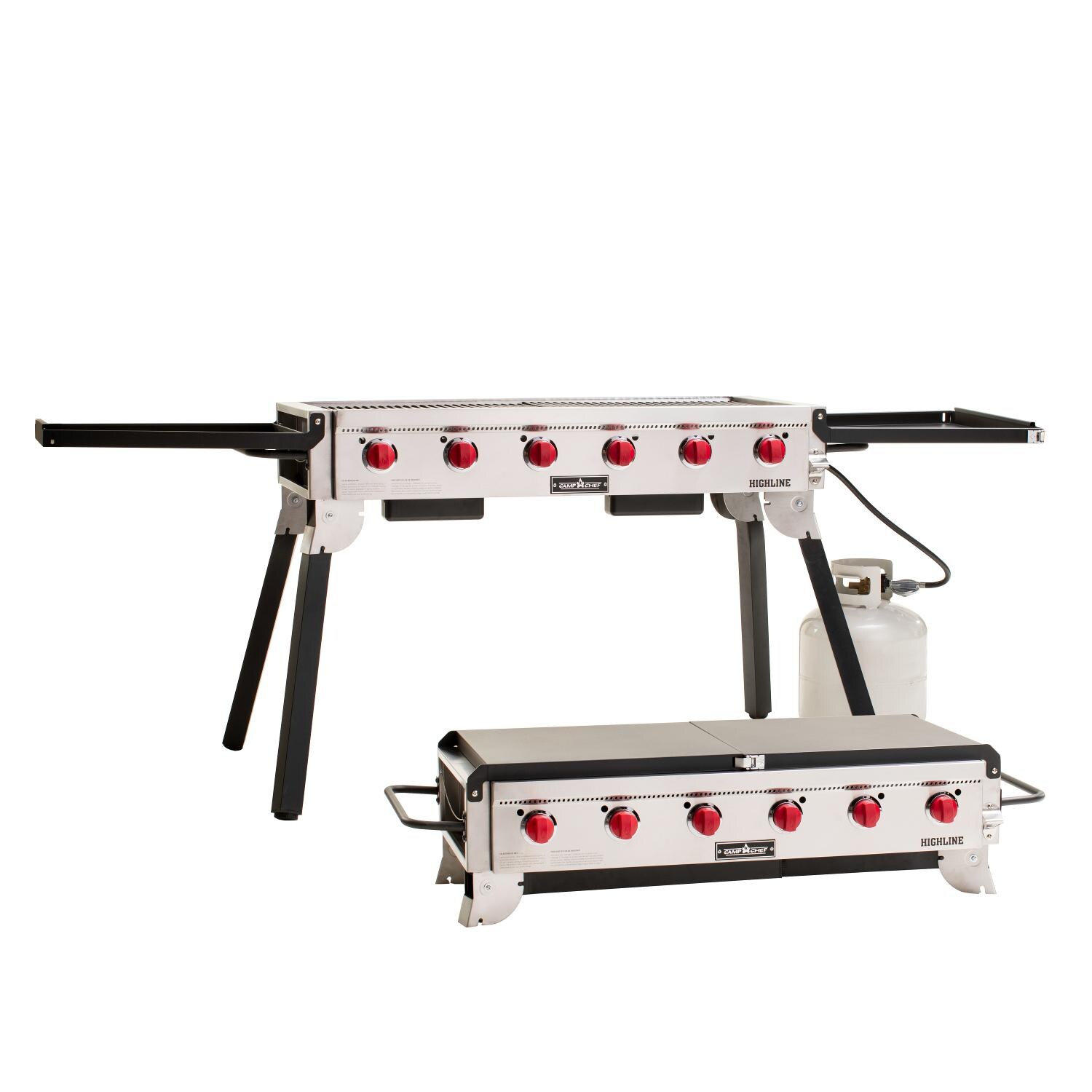 Camp Chef FTG900PG Highline Portable Gas Grill - Open & Closed Comparison thumbnail