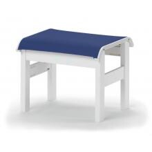 Leeward MGP Patio Ottoman With Sling Seating By Telescope Casual - Textured Snow/Atlantis