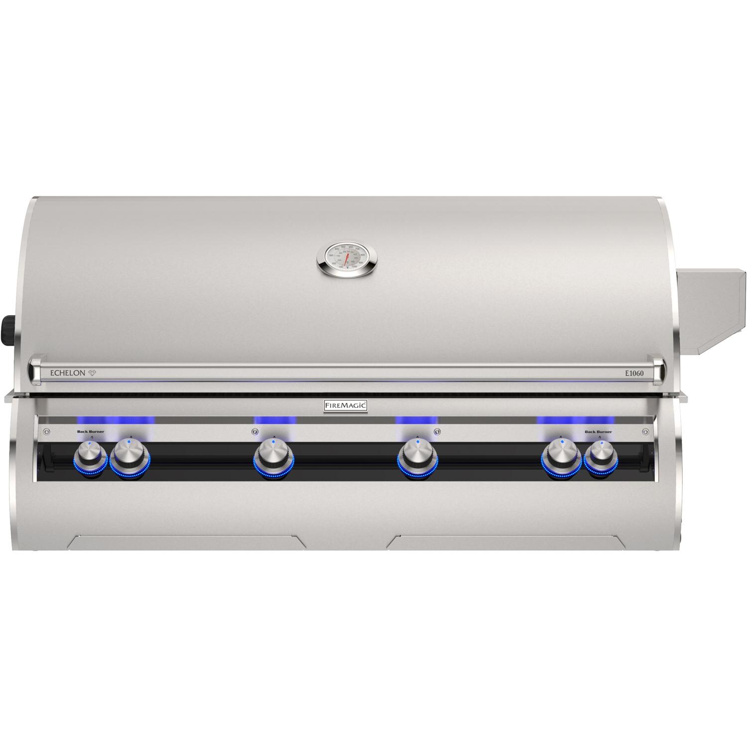 Fire Magic Echelon Diamond E1060i 48-Inch Built-In Natural Gas Grill w/ Rotisserie, Left Side Infrared Burner & Analog Thermometer - E1060I-9LAN