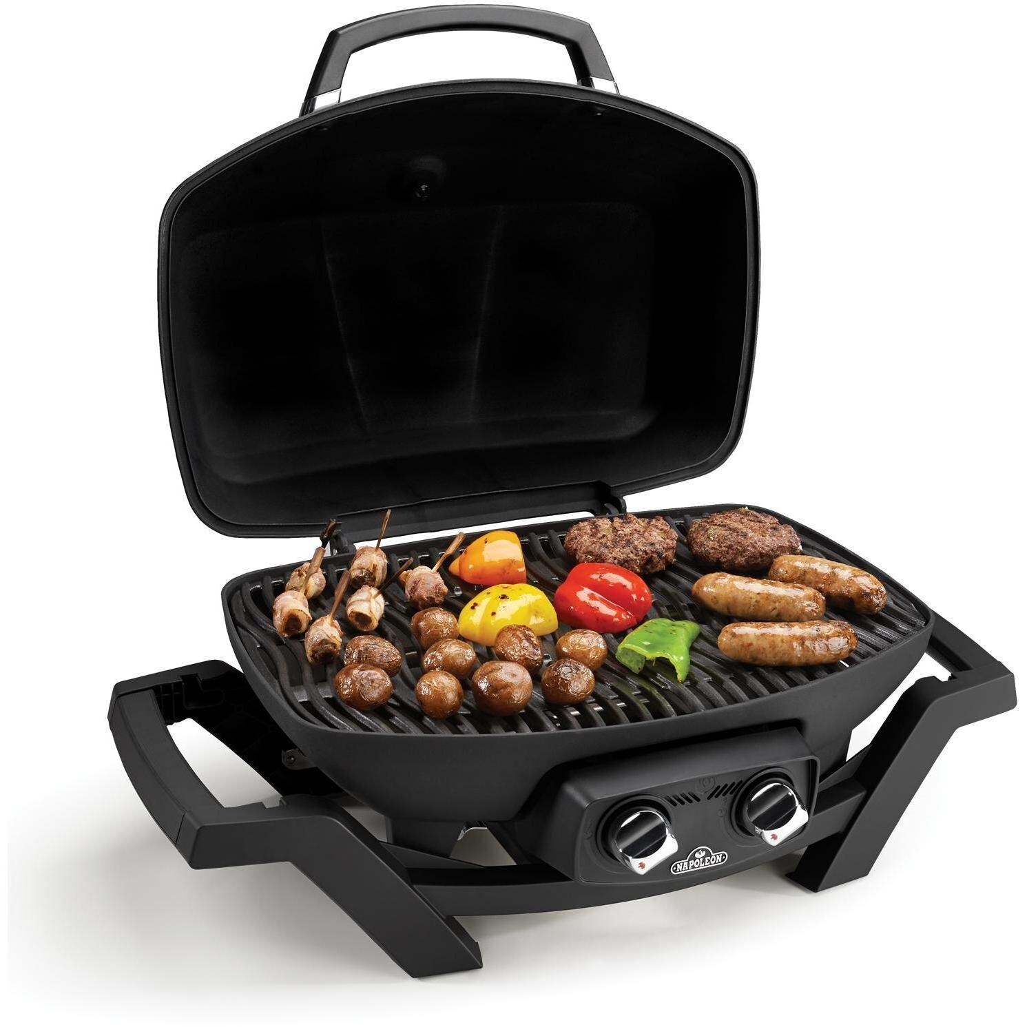 Napoleon PRO285-BK TravelQ PRO 285 Portable Propane Gas Grill - Black - Food on Grill - Lifestyle thumbnail