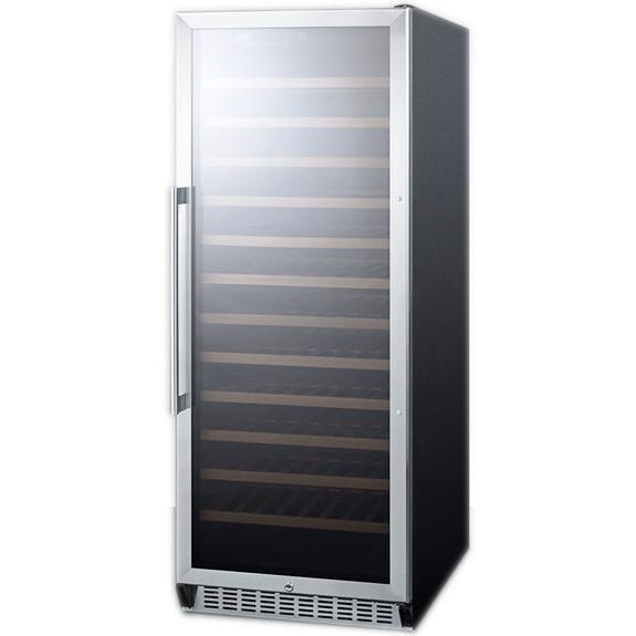Summit 24-Inch 102 Bottle Wine Cellar / Cooler - Stainless Steel / Black Cabinet - SWC1102