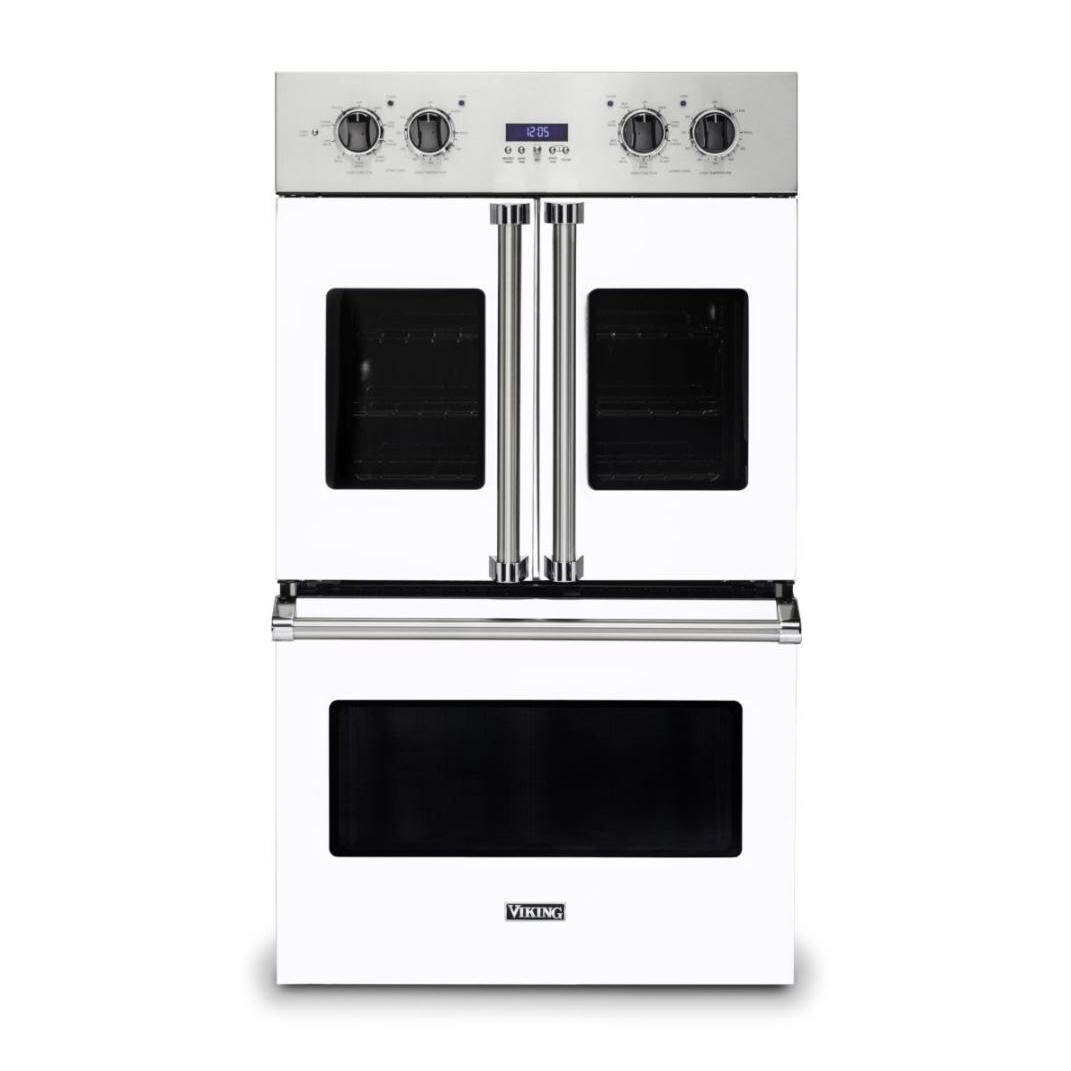 Viking Professional 7 Series 30-Inch Built-In French Door Convection Double Electric Oven - White - VDOF7301WH thumbnail