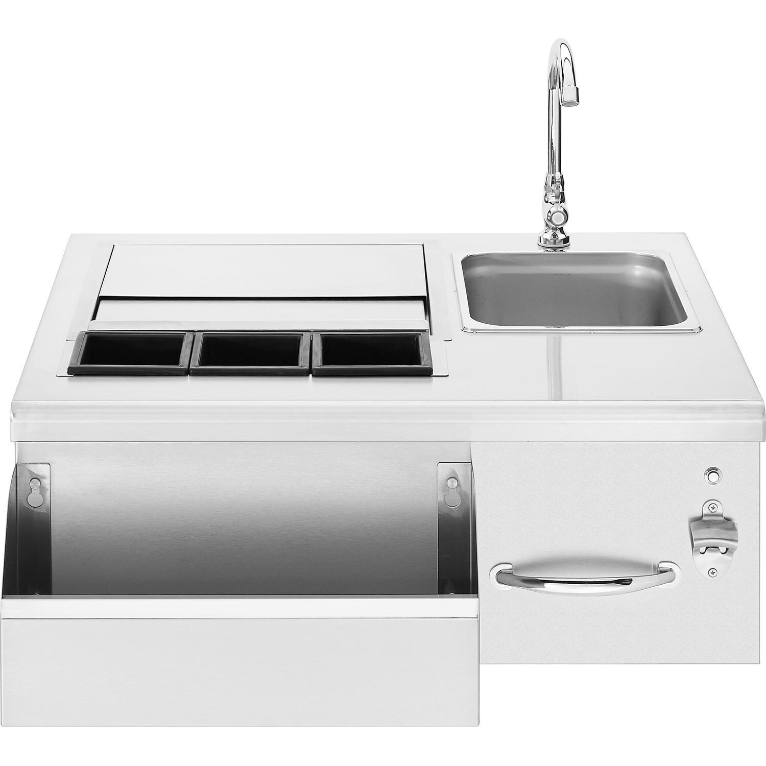 Summerset 30-Inch Stainless Steel Built-In Beverage Center - BC-30L - White Background thumbnail