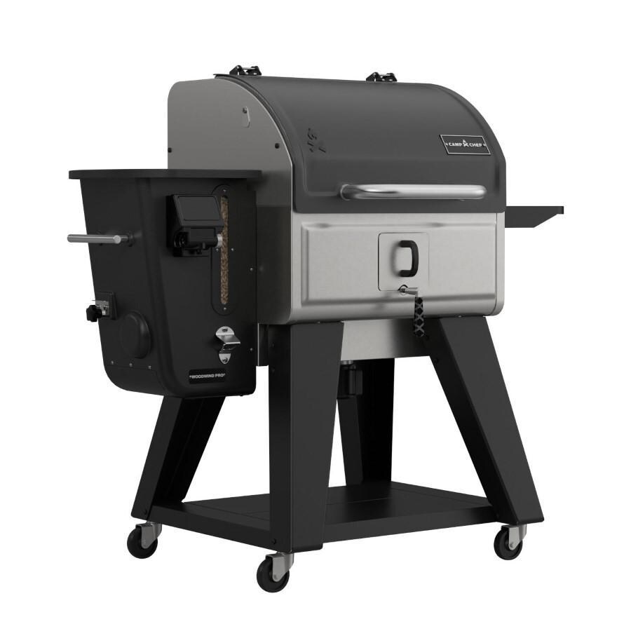 Camp Chef PG24WWSB0 + PG14 Woodwind Pro 24-in Pellet Grill w/ Propane Sidekick Griddle - Angled Right Without Sidekick thumbnail