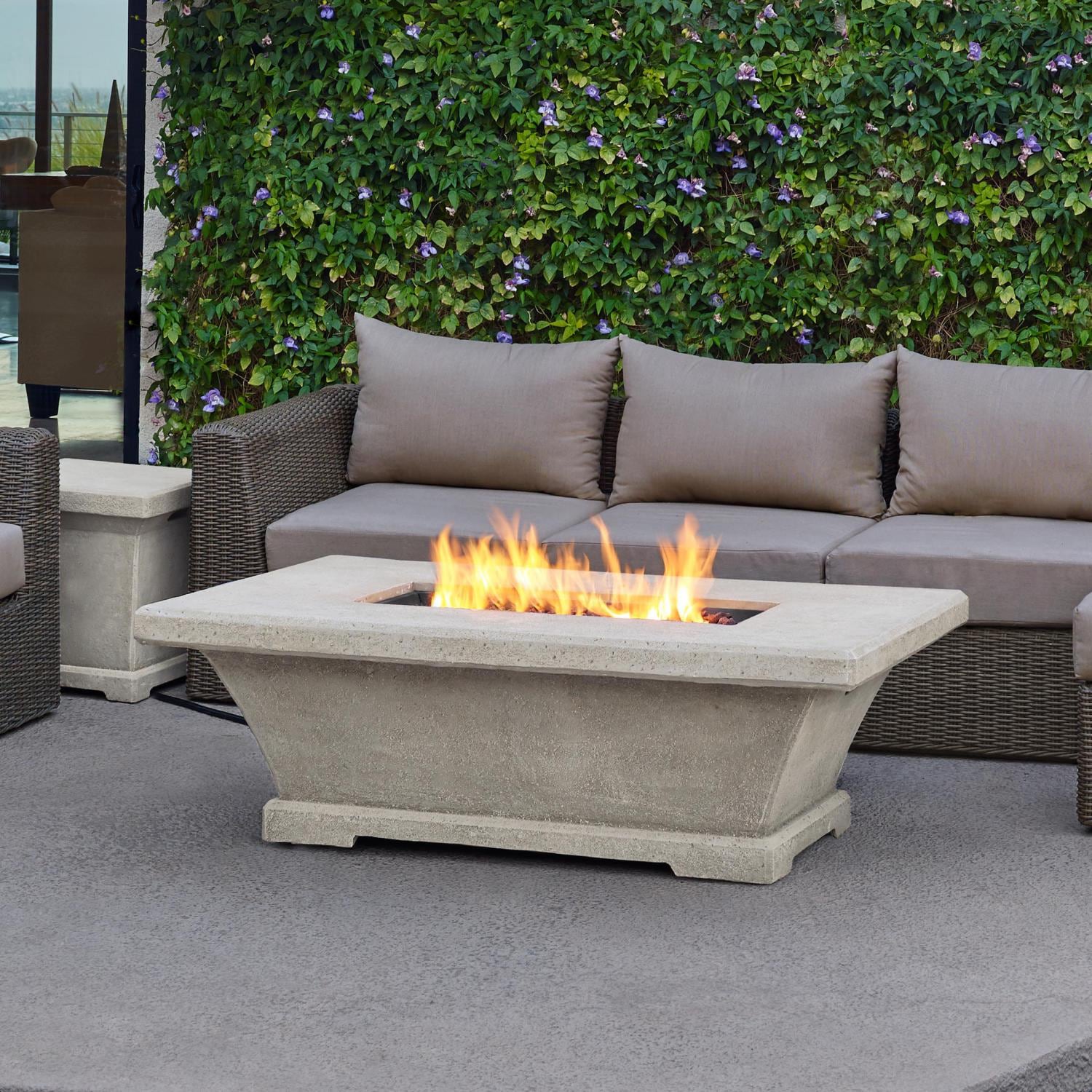 Real Flame Monaco 55 Inch Rectangle Low Height Propane Gas Fire Real Flame Monaco 55 Inch Rectangle Low Height Propane Gas Fire Table Cream 11704lp Ultimate Patio
