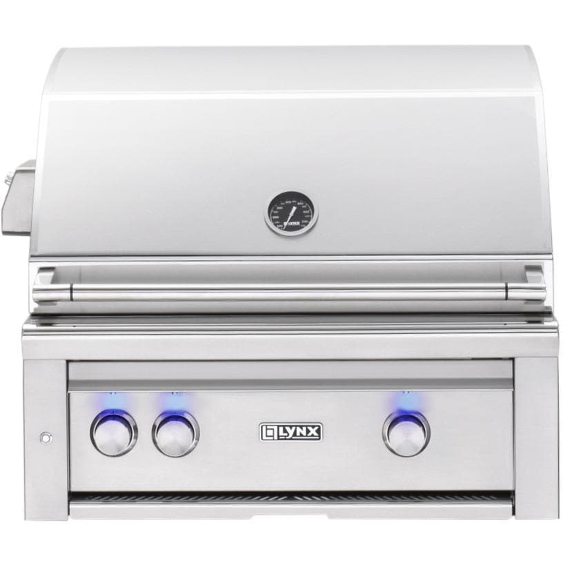 Lynx Professional L30TR-NG 30-Inch Built-In Natural Gas Grill With One Infrared Trident Burner And Rotisserie - White Background