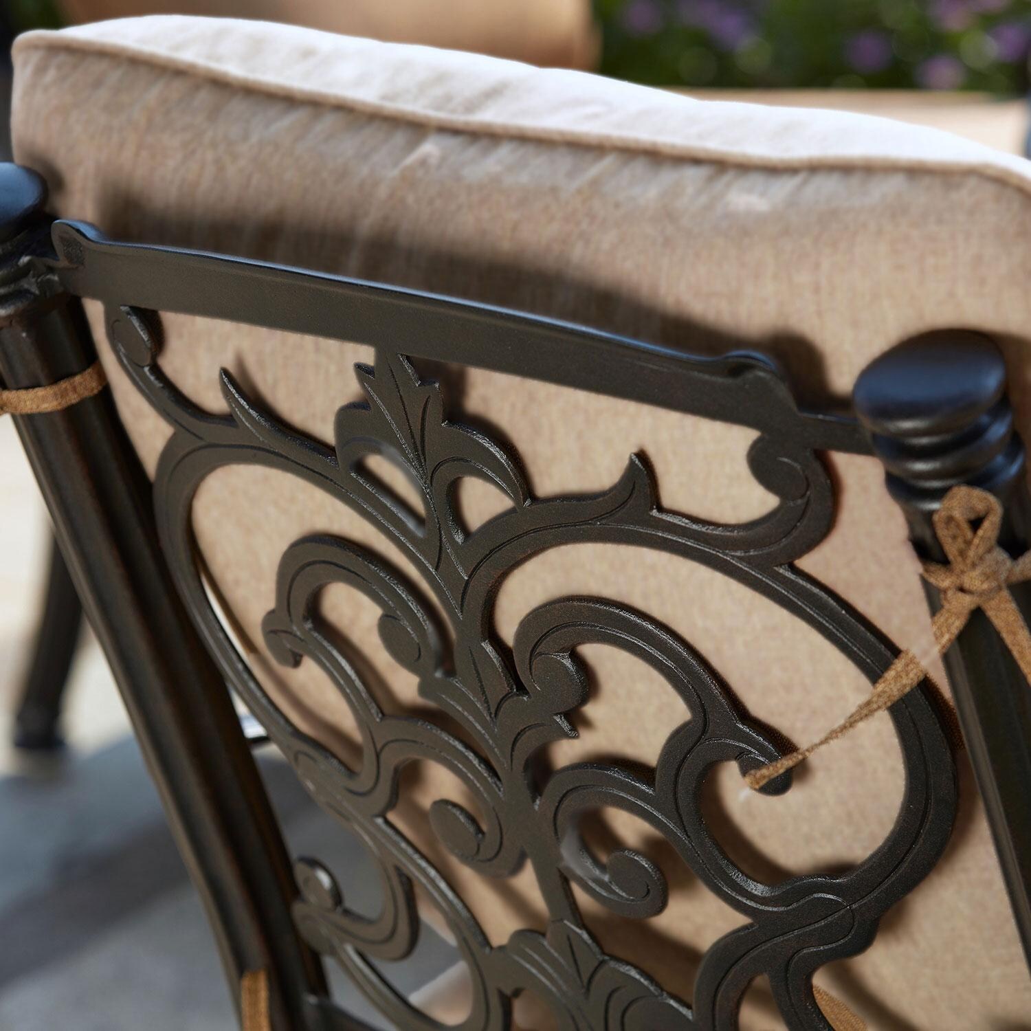 Darlee B/201018-1-4 Santa Barbara 4 Piece Cast Aluminum Patio Club Chair Set - Rear View - Detail thumbnail