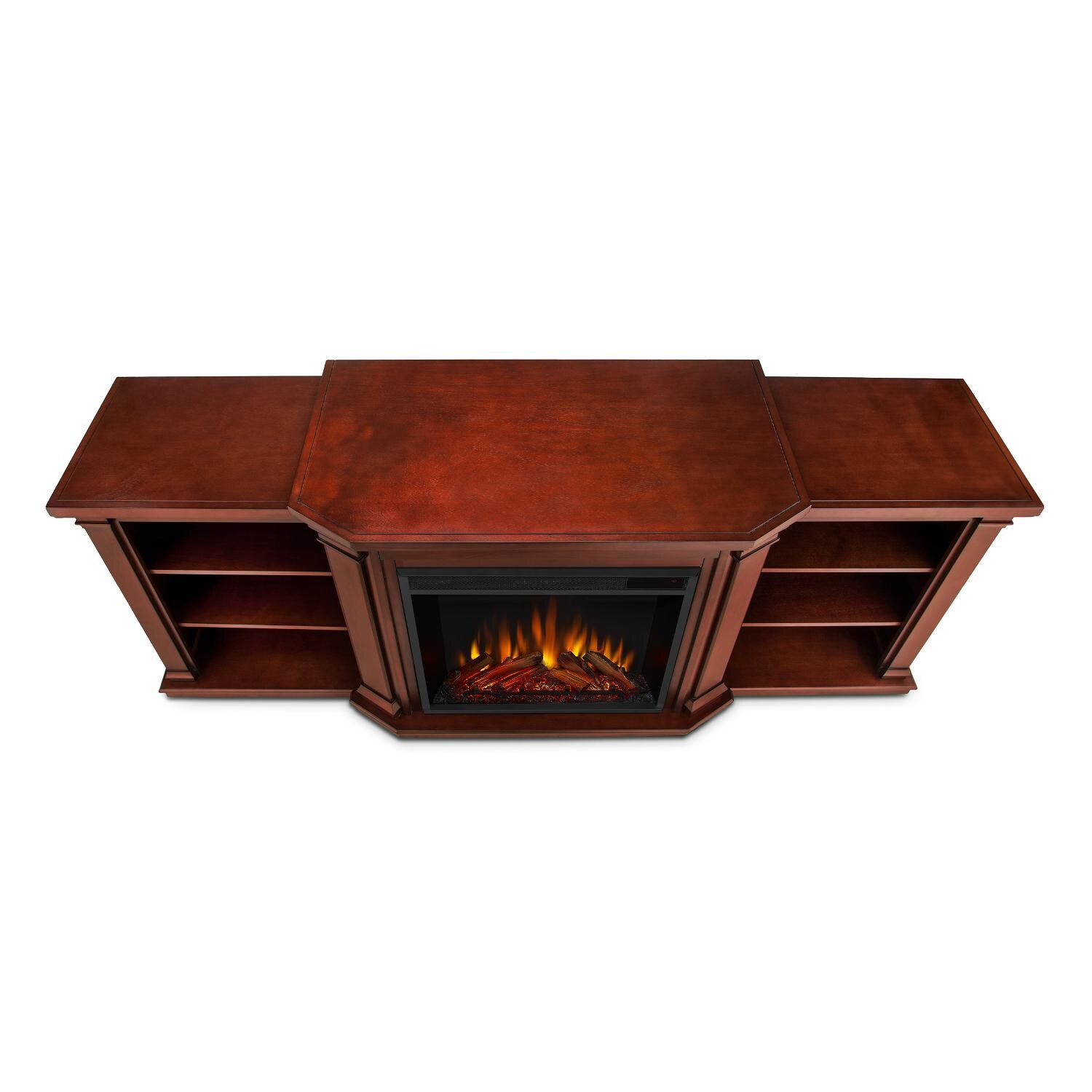 Real Flame - 7930E-DM - Valmont 75-Inch Electric Fireplace Entertainment Center - Dark Mahogany - Top View thumbnail