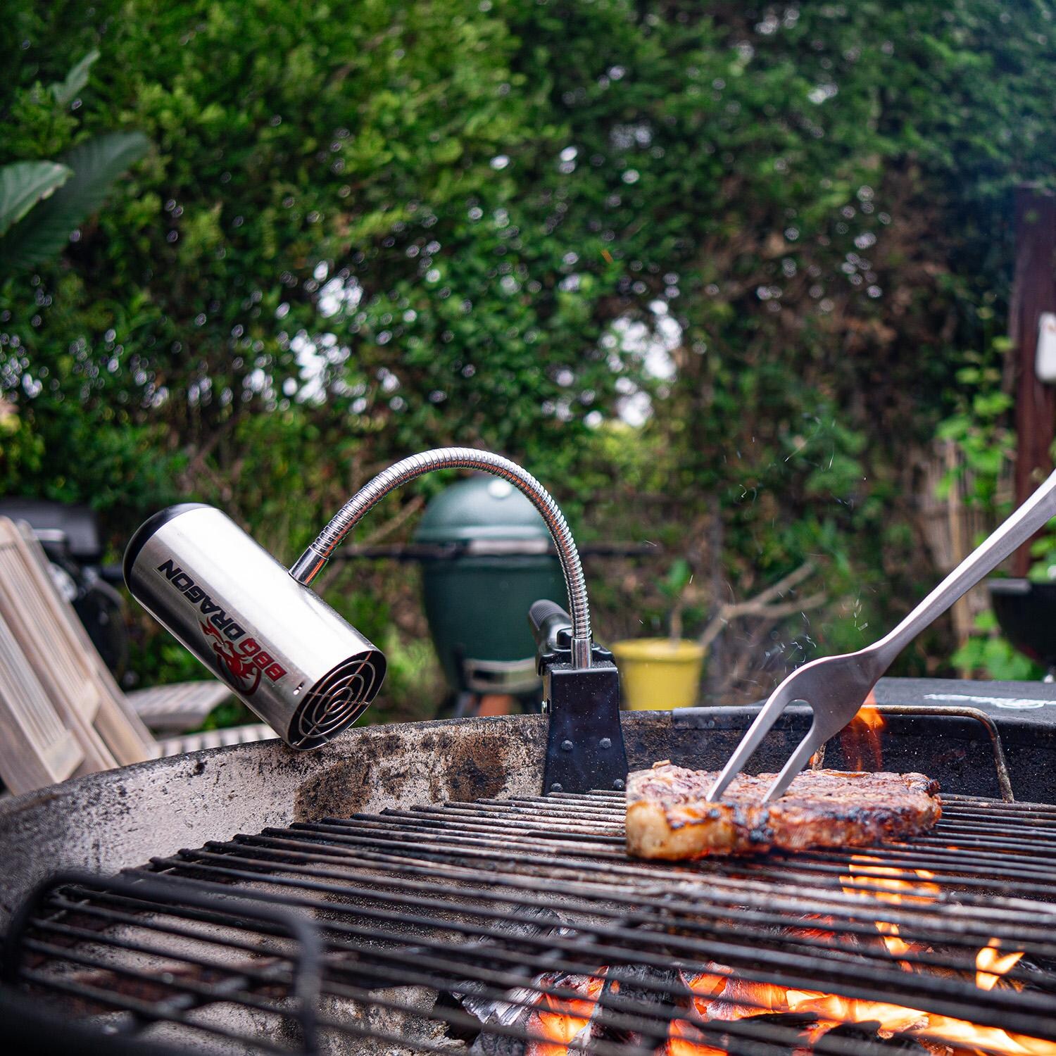 BBQ Dragon Fire Supercharger - Attached to Grill - Lifestyle thumbnail