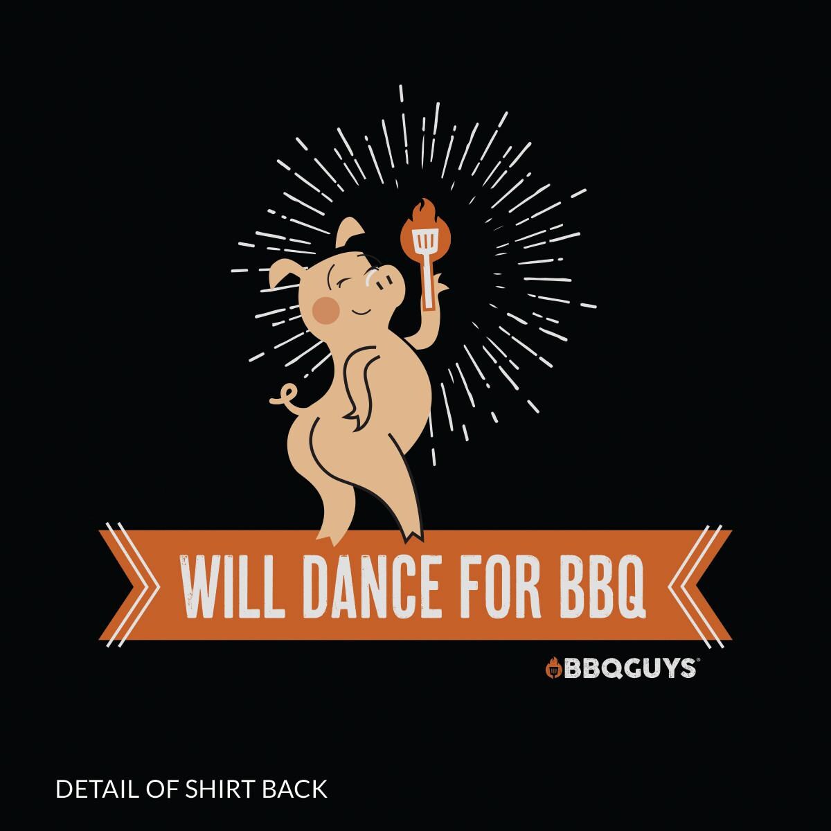 BBQGuys BBQHOG-BLACK Large Hogs for the Cause Fundraising T-Shirt - Close Up Back thumbnail