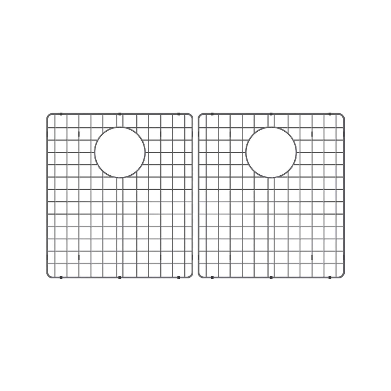 BBQGuys Signature Undermount Stainless Steel 33-Inch Double Bowl Sink W/Grids and Strainers - Grid - Detail thumbnail