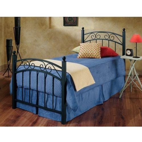 Hillsdale Willow Textured Black Metal Bed Set With Frame - Twin
