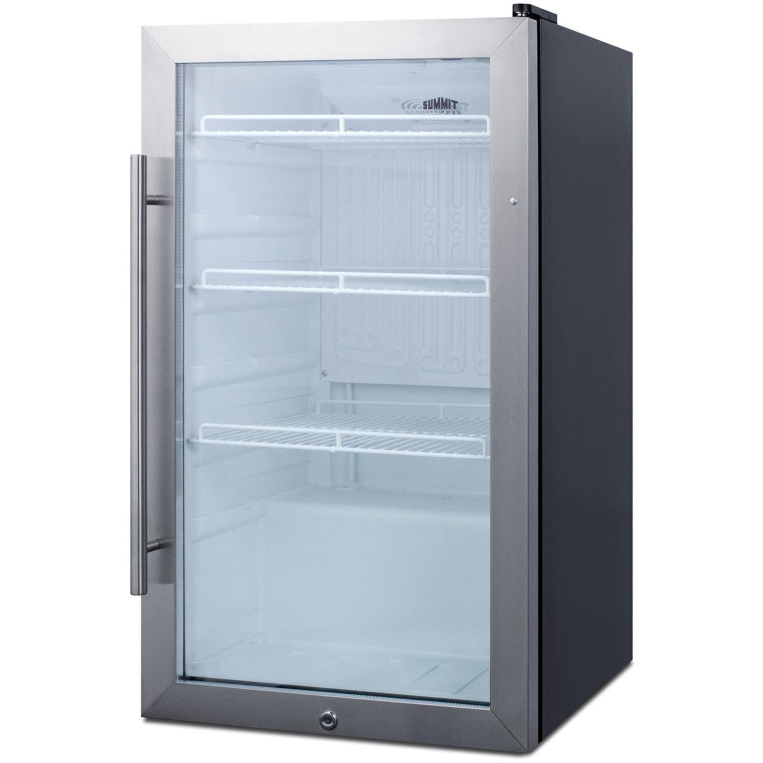 Summit Commercial 19-Inch 3.1 Cu. Ft. Outdoor Rated Freestanding Beverage Center - Black - SCR489OS