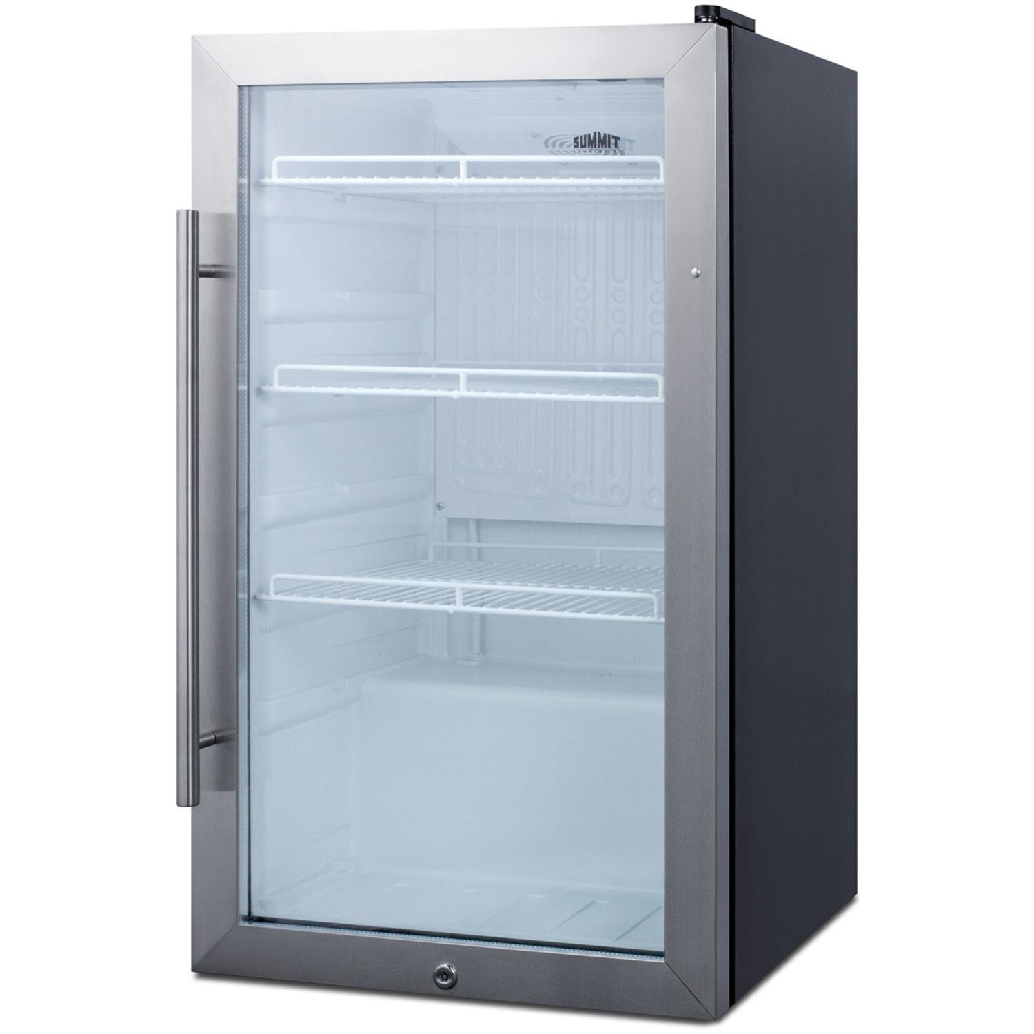 Summit Commercial 19-Inch 3.1 Cu. Ft. Outdoor Rated Freestanding Beverage Center - Black - SCR489OS