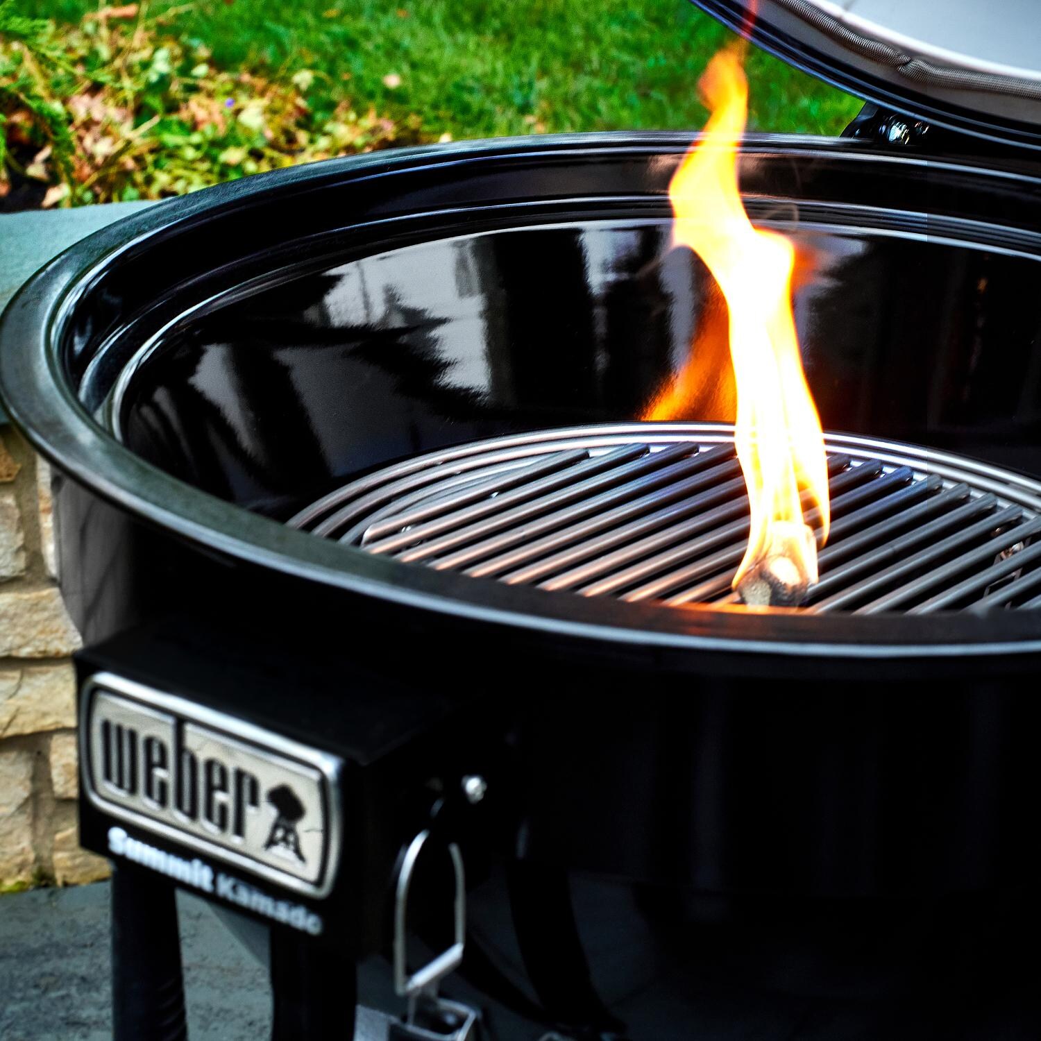 Weber - 18201001 - Summit 24-Inch Kamado E6 Charcoal Grill with Stand - Starting The Fire thumbnail