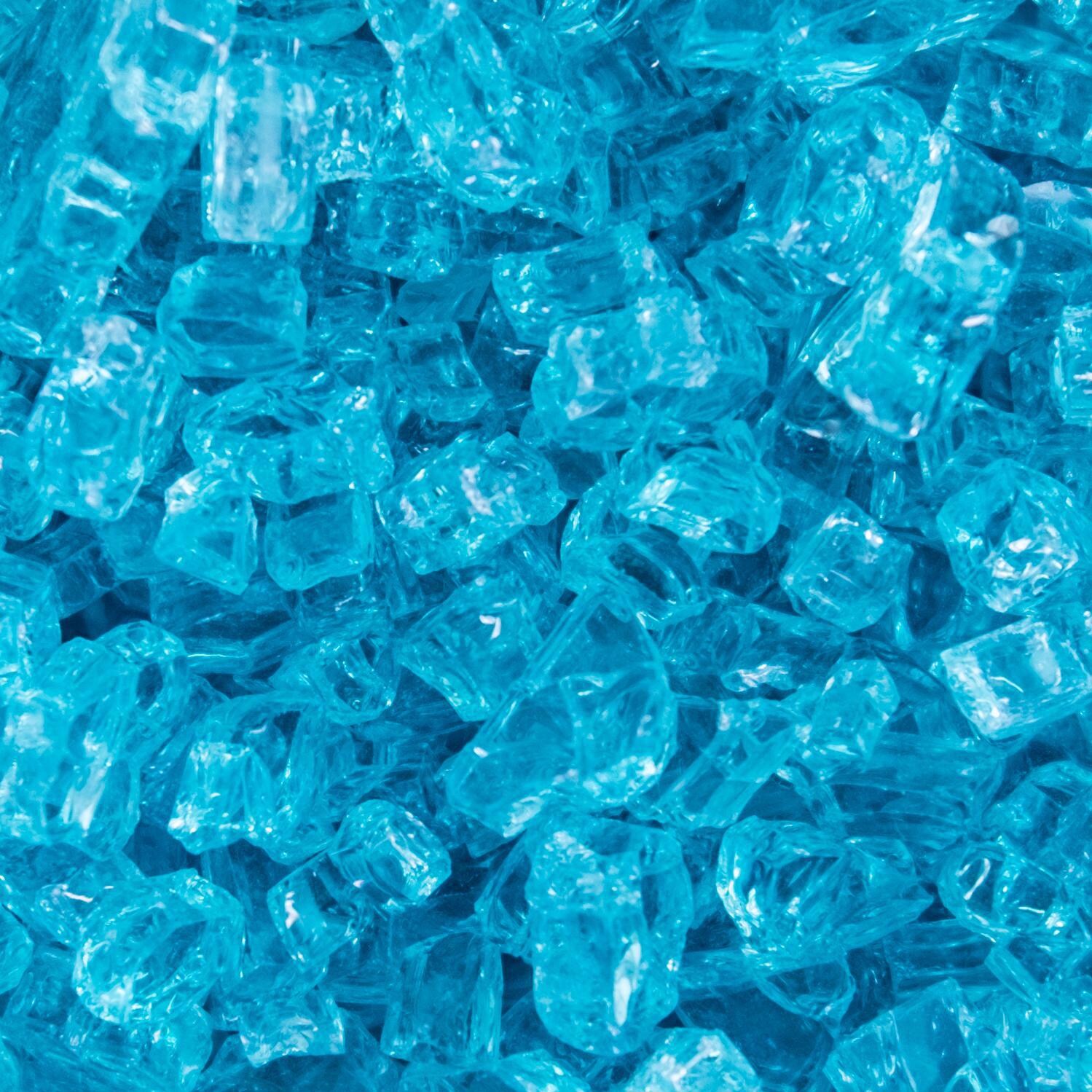 Lakeview Outdoor Designs 1/4-Inch Caribbean Blue Fire Glass - 10 Pounds