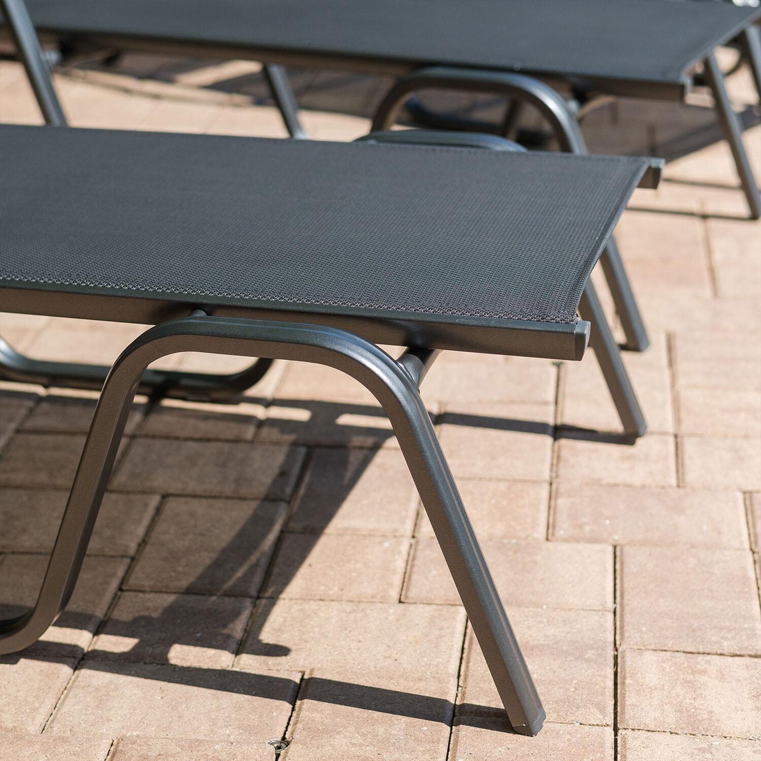 Basic Plus 2 Pc Aluminum/Sling Chaise Lounge Set By KETTLER - Base Legs - Detail thumbnail