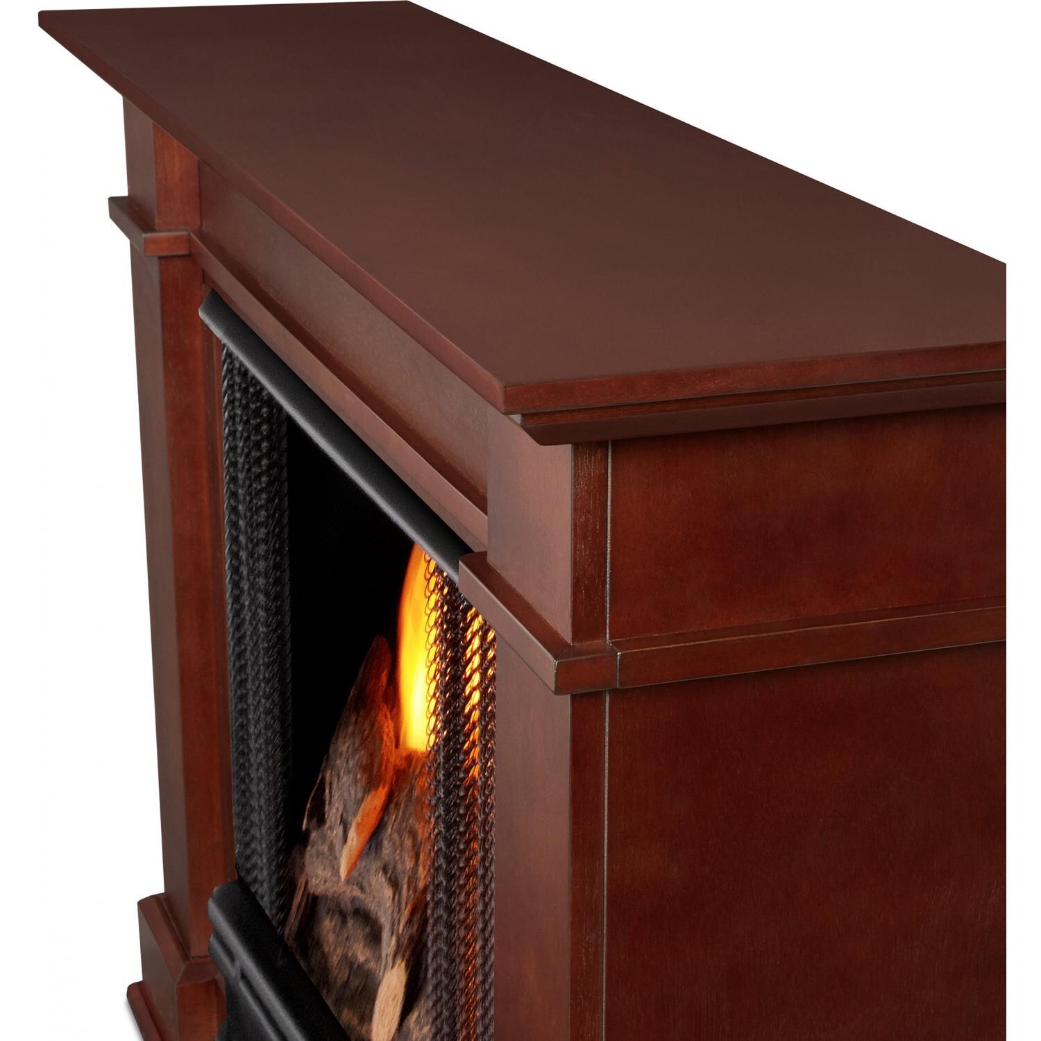 Real Flame Devin Petite 36-Inch Gel Fireplace With Mantel - Dark