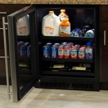 Marvel 24-Inch Left Hinge Beverage Center With Convertible Shelves - Stainless Steel - ML24BCG1LS image