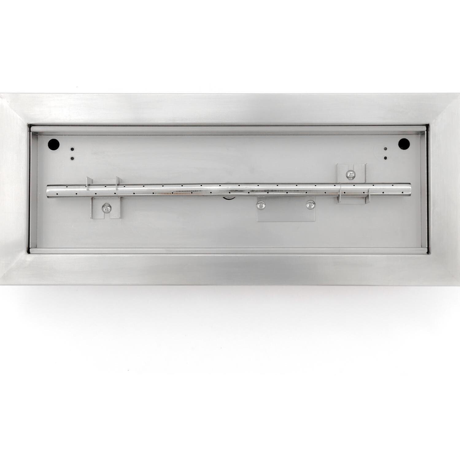 BBQGuys Signature Series Lavelle 24-Inch Table-Top Propane Fire Pit - Stainless Steel - Top View thumbnail