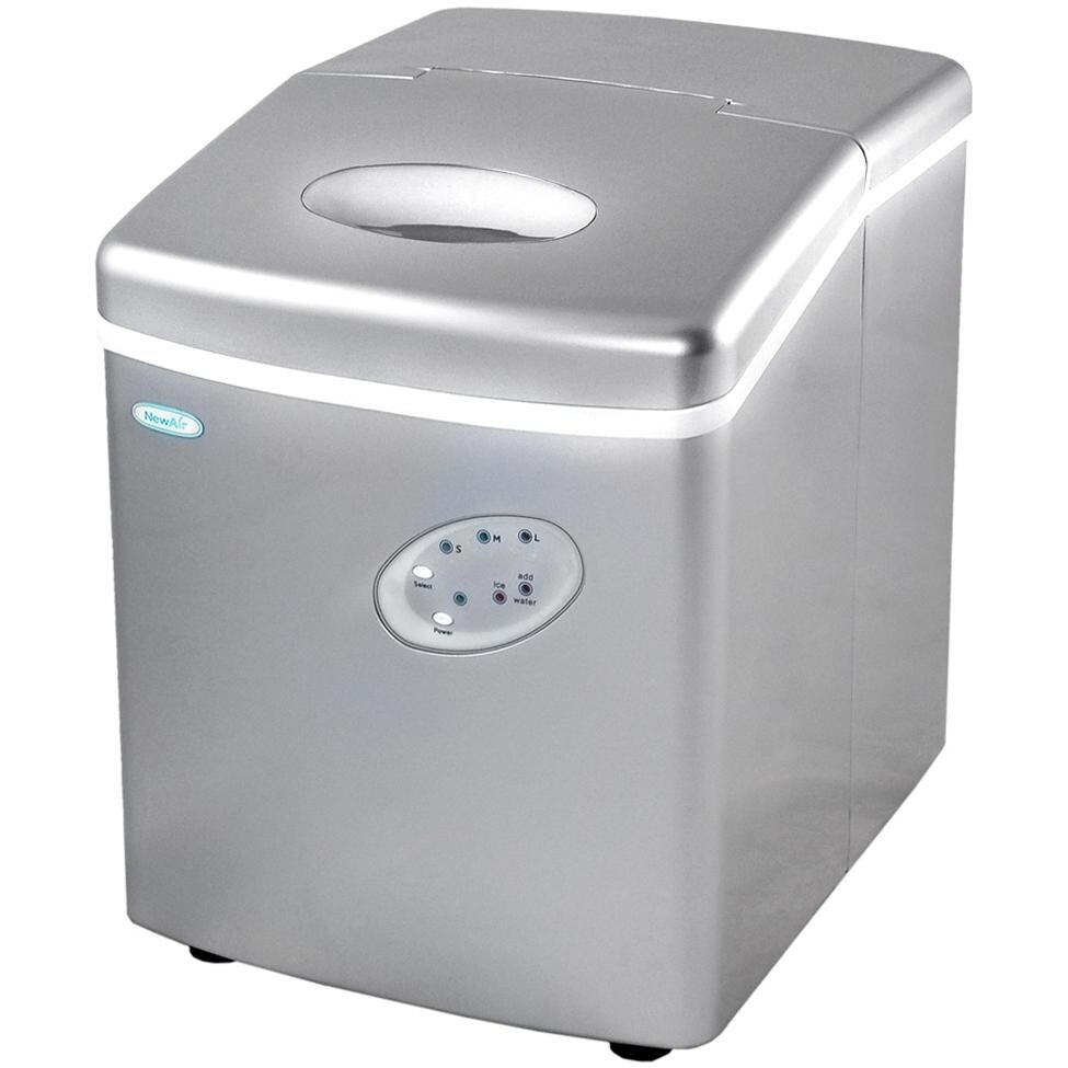 NewAir 28 Lb. Portable Ice Maker Silver AI100S BBQGuys