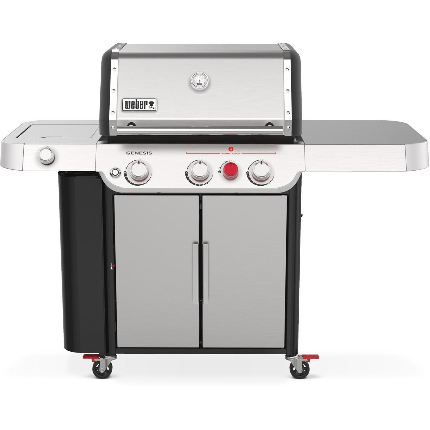 Weber GENESIS 35400001 S-335 Propane Gas Grill with Sear Burner & Side Burner - Stainless Steel - Lifestyle thumbnail