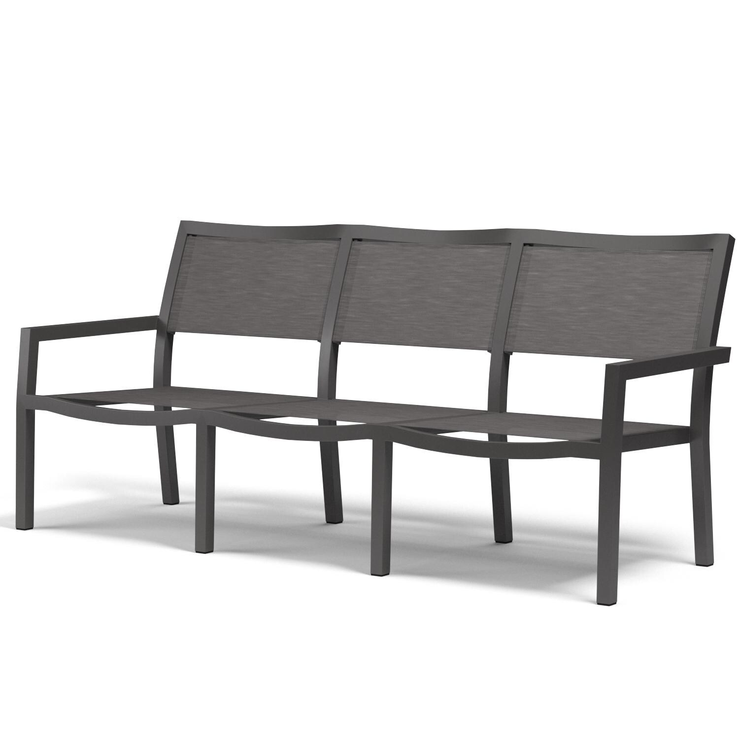 Vegas Aluminum Sofa in Graphite/Graphite by Sunset West