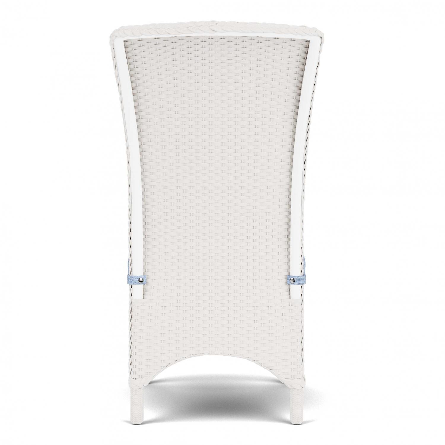 Lloyd Flanders Mandalay Armless Dining Chair in White Finish with Remy Cloud Fabric - Back thumbnail