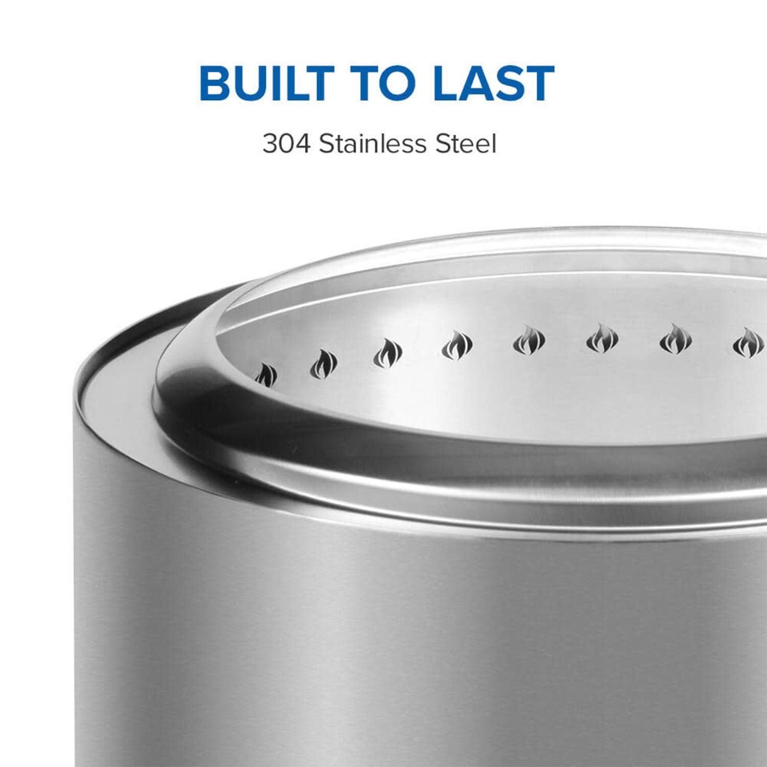 Napoleon NWFPMTI-SS Timberwolf 18-in Smokeless Round Fire Pit in Stainless Steel - Durability - Detail thumbnail