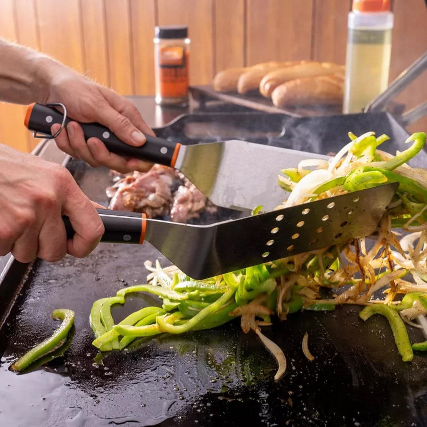 Traeger Flatrock 2 Zone Propane Griddle 4 Pc Bundle - Cooking - Lifestyle thumbnail