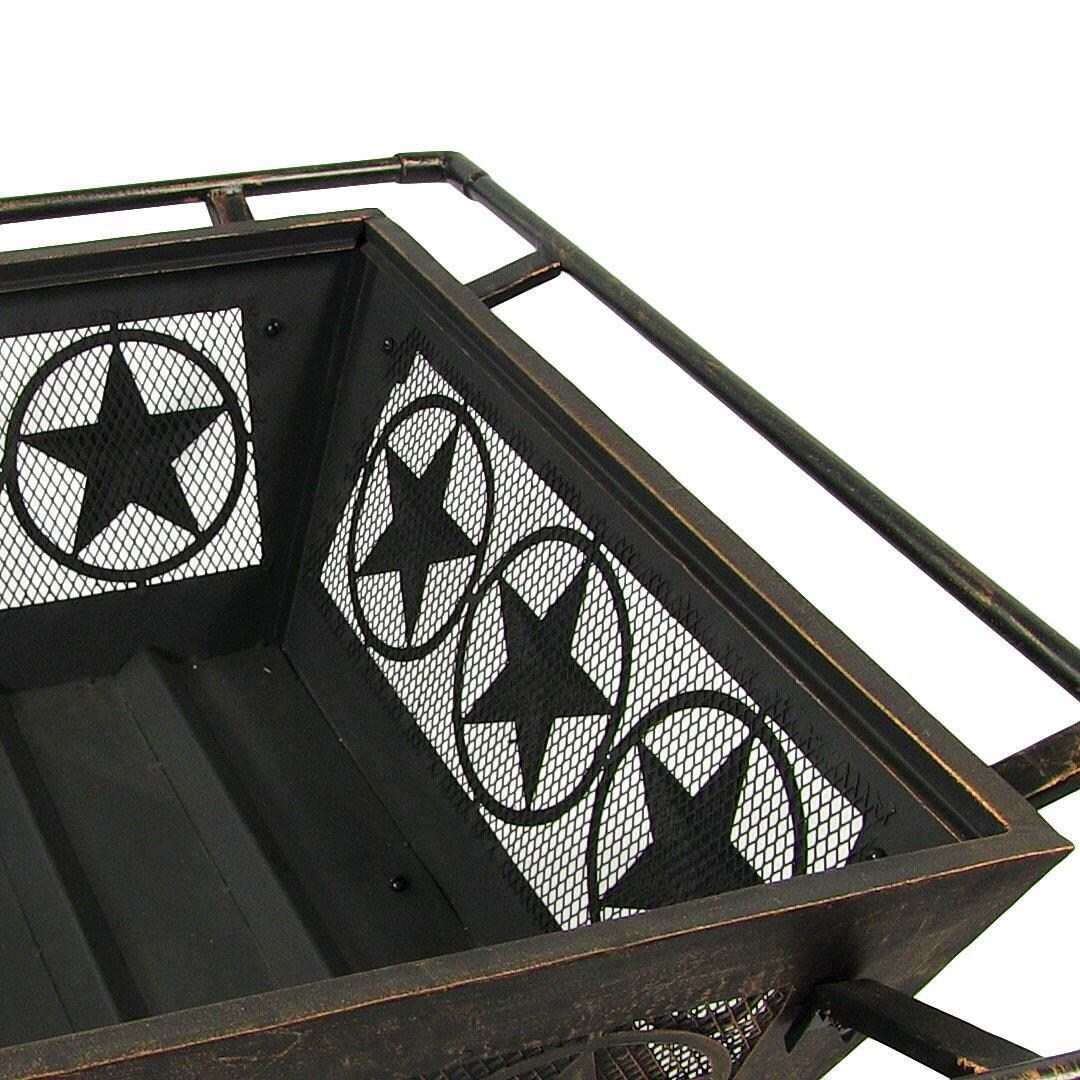 Ultimate Patio 32-Inch Steel Galaxy Wood Burning Fire Pit - Close-Up thumbnail